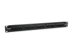 Equip 25 prievadų Cat.3 RJ45 ISDN skirstomasis skydas, juodas