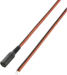 VOLTCRAFT žemos įtampos jungiamasis kabelis, lizdas &ndash; atviras galas, 5,5 mm / 2,5 mm, 2 m, 1 vnt.