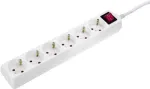 AS Schwabe Multipower Strip 11671 ilgintuvas su Schuko lizdais ir pagrindiniu jungikliu, baltas