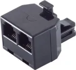 ShiverPeaks BS71230 telefono linijos adapteris, RJ-11 (6P4C) ki&scaron;tukas ir 2x RJ-11 lizdai