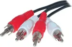 S/CONN 2 x 2 RCA 10 m garso laidas juodas raudonas baltas vyri&scaron;kas vyri&scaron;kas