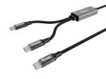 USB-C į 2x USB-C Y krovimo laidas EQUIP 1,5 m PD 140 W, USB 2.0, juodas