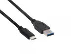 Club 3D CAC-1523 USB-C į USB-A kabelis, USB 3.1 Gen 2, 10 Gbps, PD 60 W, ki&scaron;tukas/ki&scaron;tukas, 1 m, juodas