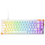 Mechaninė žaidimų klaviatūra Cherry K5 Pro TMR Compact &mdash; 65 % QWERTY USB laidinė, RGB, magnetinis jungiklis, oranžinė/balta