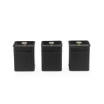 Salter BW14370 Alchemy 3-Piece Canister Set, Black