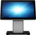 Elo Slim Self-Service Floor Stand for POS Terminal - Black/Silver - for Elo 1502L, 2002L, 2202L, 2402L, I-Series ESY15i2, ESY15i5, ESY22i2, ESY22i5