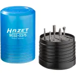 HAZET 9032-03/5 kietlydinio &scaron;erpetų nuėmimo peiliukų rinkinys, 3 mm kotas, 5 dalių