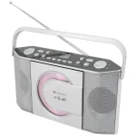 Soundmaster RCD1755SI ne&scaron;iojamas CD radijo imtuvas su FM derintuvu, sidabrinis