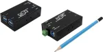 EXSYS EX-1181HMS 4-Port USB 3.2 Gen 1 Hub su 15kV ESD ir 2,5kV vir&scaron;įtampio apsauga, DIN bėgelio / sieninis montavimas