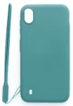 EVELATUS Samsung Galaxy A10 Soft Touch Silicone Case with Strap Blue