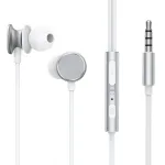 Joyroom Wired Series JR-EW03 ausinukai su nuotolinio valdymo pulteliu ir mikrofonu, 3,5 mm lizdas, sidabriniai