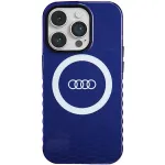 Audi IML Big Logo MagSafe Dėklas, skirtas iPhone 14 Pro 6.1, tamsiai mėlynas, kietas dėklas AU-IMLMIP14P-Q5/D2-BE