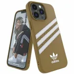 Adidas Originals Moulded PU Case, skirta iPhone 13 Pro Max 6,7 inch, smėlio-aukso spalvos