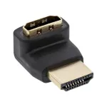 InLine HDMI adapteris, ki&scaron;tukas/lizdas, lenktas auk&scaron;tyn, auksuoti kontaktai, 4K2K