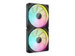 CORSAIR iCUE LINK LX140 RGB PWM korpuso ventiliatorius, 140 mm, ARGB, (2 vnt.), juodas