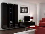 Cama uždara Spintelė VIGO '180' 180/40/30 juodas/juodas blizgus