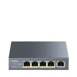 Cudy GS1005P tinklo jungiklis &ndash; 5 prievadų Gigabit Ethernet su 4 PoE prievadais, 60 W, metalinis korpusas, montuojamas į stelažą