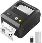 Inateck PR50 tiesioginio terminio spausdinimo etikečių spausdintuvas, 203 DPI, 170 mm/s, USB ir Bluetooth, juodas