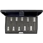 GEDORE 1509918 10 dalių &scaron;e&scaron;iabriaunių lizdinių antgalių rinkinys 3/8 inch pavara (10 mm) H4-H17 metaliniame dėkle