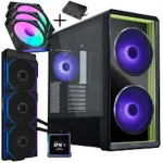 Lian Li LANCOOL 217 INF PC korpuso rinkinys su HydroShift II LCD-S 360TL AIO ir 3x UNI FAN SL-INF 120 Reverse Blade ventiliatoriais - juodas