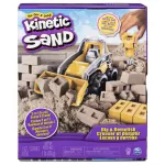 Kinetic Sand Dig N' Demolish rinkinys su 1 svaru žaidimo smėlio ir žaisliniu sunkvežimiu, sensorinis žaislas vaikams nuo 5 metų