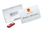 DURABLE CLICK FOLD magnetinis vardų ženkliukų laikiklis 90x54 mm, permatomas, 10 vnt. (821519)