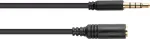 Good Connections 3.5mm 4-polių TRRS garso prailginimo kabelis, vyri&scaron;kas į moteri&scaron;ką, 1,5m, juodas AS-35V4B15