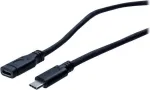 EXERTIS CONNECT USB 3.1 Gen 1 USB-C prailginimo kabelis, vyri&scaron;kas į moteri&scaron;ką, 2 m, 5 Gbit/s, juodas 150341