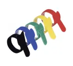 Exertis Connect kibiosios juostos kabelių ri&scaron;imo rinkinys, 210 mm x 16 mm, 15 vnt., 5 spalvos (juoda, mėlyna, žalia, geltona, raudona)