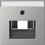 Gira System 55 dengiamoji plok&scaron;tė UAE/IAE ir tinklo lizdams, nerūdijantis plienas, &scaron;epetėlio apdaila 0284600