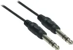 Good Connections 6,3 mm Jack &ndash; 6,3 mm Jack audio kabelis, 1,5 m, nikeliuoti, juodas 1963-015