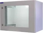 RESISTER 19 inch Tinklo spintelė PRO - IP66 lauko ir pramoninė - Peržiūros durelės - 9U - 600x400 mm - &Scaron;viesiai pilka (90RR19WV94GG)