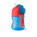 Philips AVENT gertuvė su &scaron;iaudeliu ir lanksčiu &scaron;iaudeliu, 200 ml, 9m+, mėlyna