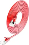 Wirewin SLIM KAT6A 10 Gigabit &scaron;viesus pataisymo kabelis, U/FTP, 3,8mm, raudonas, 0,15m PKW-LIGHT-STP-K6A 0.15 RT