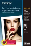 Epson Archival Matte Popierius, A3+, 189 g/m&sup2;, 50 lapų, Matinis, 330x483 mm, Baltas
