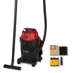 Einhell TC-VC 2555 &scaron;lapio ir sauso siurbimo dulkių siurblys, 25 l, juodas/raudonas
