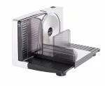 Unold Curve Silver elektrinė pjaustyklė, 100 W, 17 cm nerūdijančio plieno pjūklinis peilis, reguliuojamas pjovimo storis 0&ndash;15 mm, sulankstoma, BPA-free