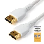 StarTech.com RHDMM2MPW Premium sertifikuotas High Speed HDMI 2.0 kabelis su Ethernet, 4K 60 Hz, M/M, 2 m, aramidinis pluo&scaron;tas, TPE gaubtas, baltas