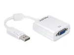 Vaizdo kabelio adapteris DeLOCK 61766 0,125 m VGA DisplayPort baltas