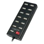 USB 2.0 &scaron;akotuvas LogiLink UA0126, 13 prievadų, juodas