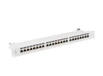 Lanberg PPS7-1024-S jungiamoji panelė 19 colių 1U, 24 prievadų, Cat7, FTP ekranuota, pilkos spalvos