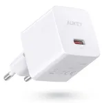 Mini tinklo įkroviklis AUKEY PA-Y20S Baltas 1xUSB-C 20W PD Power Delivery