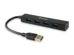 Equip 128953 USB 3.2 Gen 1 sąsajų &scaron;akotuvas 4&times; Type-A 5 Gbit/s juodas