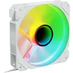 Korpuso ventiliatorius Sharkoon SHARK Mirror RGB PWM REVERSE 120 mm baltas, 500&ndash;1500 RPM, 99,52 m&sup3;/h, FDB
