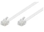 Telefono kabelis Microconnect MPK191W RJ-11 plok&scaron;čias 15 m baltas