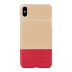 Apsauginis dėklas i&scaron; medžio ir polikarbonato iPhone XS Max &ndash; baltas miss match