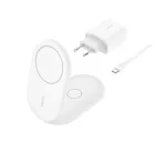BELKIN BoostCharge Qi2 15W Magnetinis 2 viename Stovas - Baltas