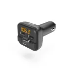 Hama 00014163 FM siųstuvas / maitinimo &scaron;altinis mobiliajam telefonui, plan&scaron;etiniam kompiuteriui, AUX-IN, USB-IN, juodas