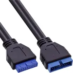InLine USB 3.0 vidinis prailginimo kabelis Header Male/Female 33448I 0,35 m