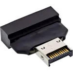 InLine 33446T adapteris USB Type-E Key A, 20 kontaktų į USB 3.0 lizdą, 19 kontaktų, juodas